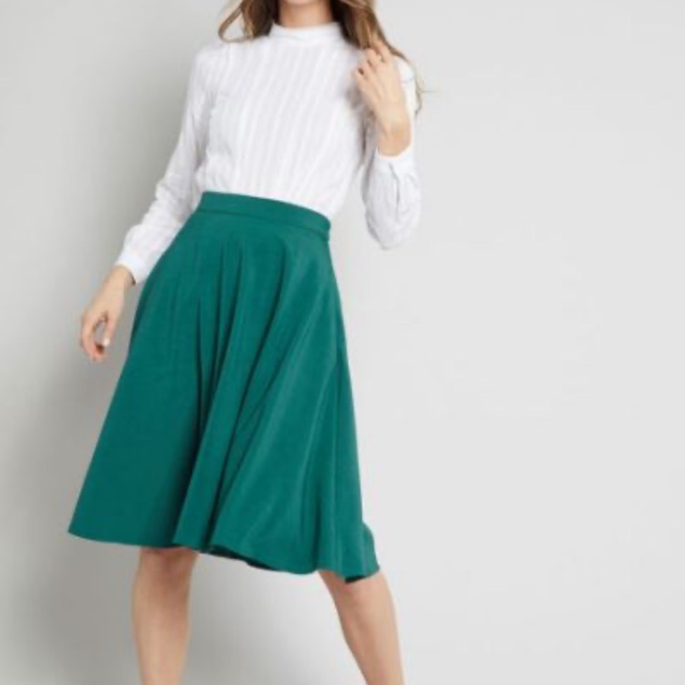Modcloth Green Midi Skirt